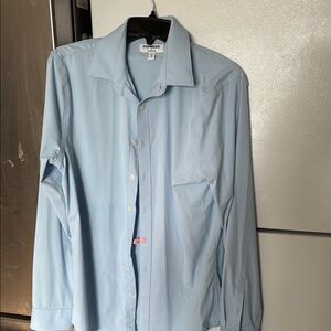 Express Blue Dress Shirt Classic Business Style